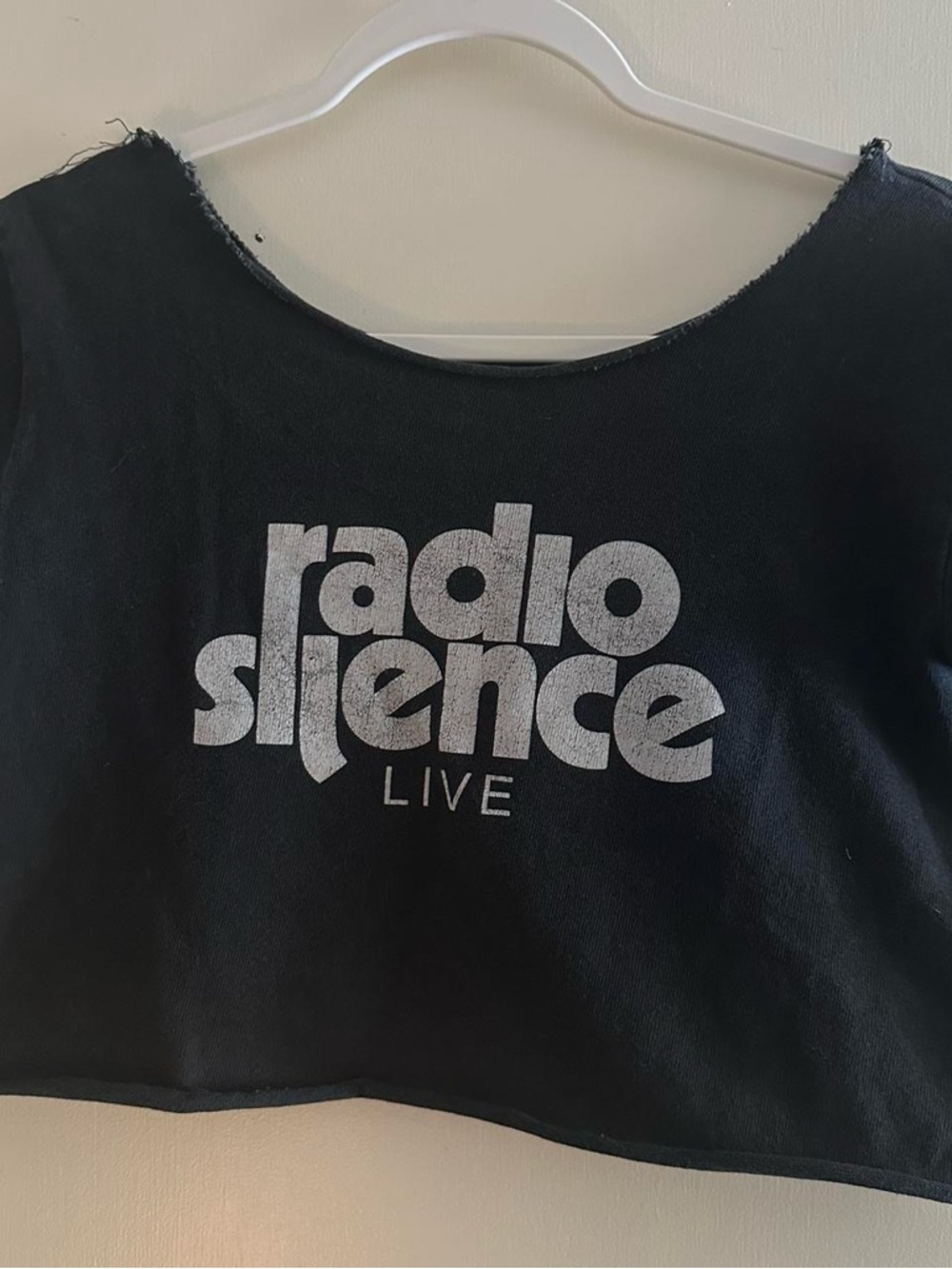 John Galt Radio Silence Live Cropped Tee - Black